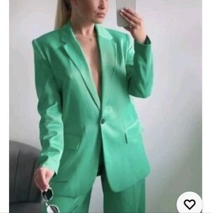 NWT Zara Satin Effect Straight Cut Blazer